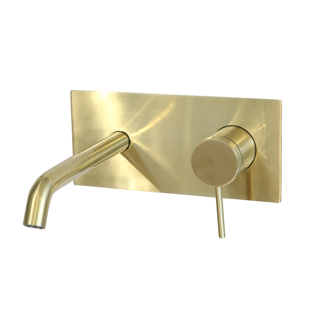 Envol mezclador de lavabo empotrado oro cepillado