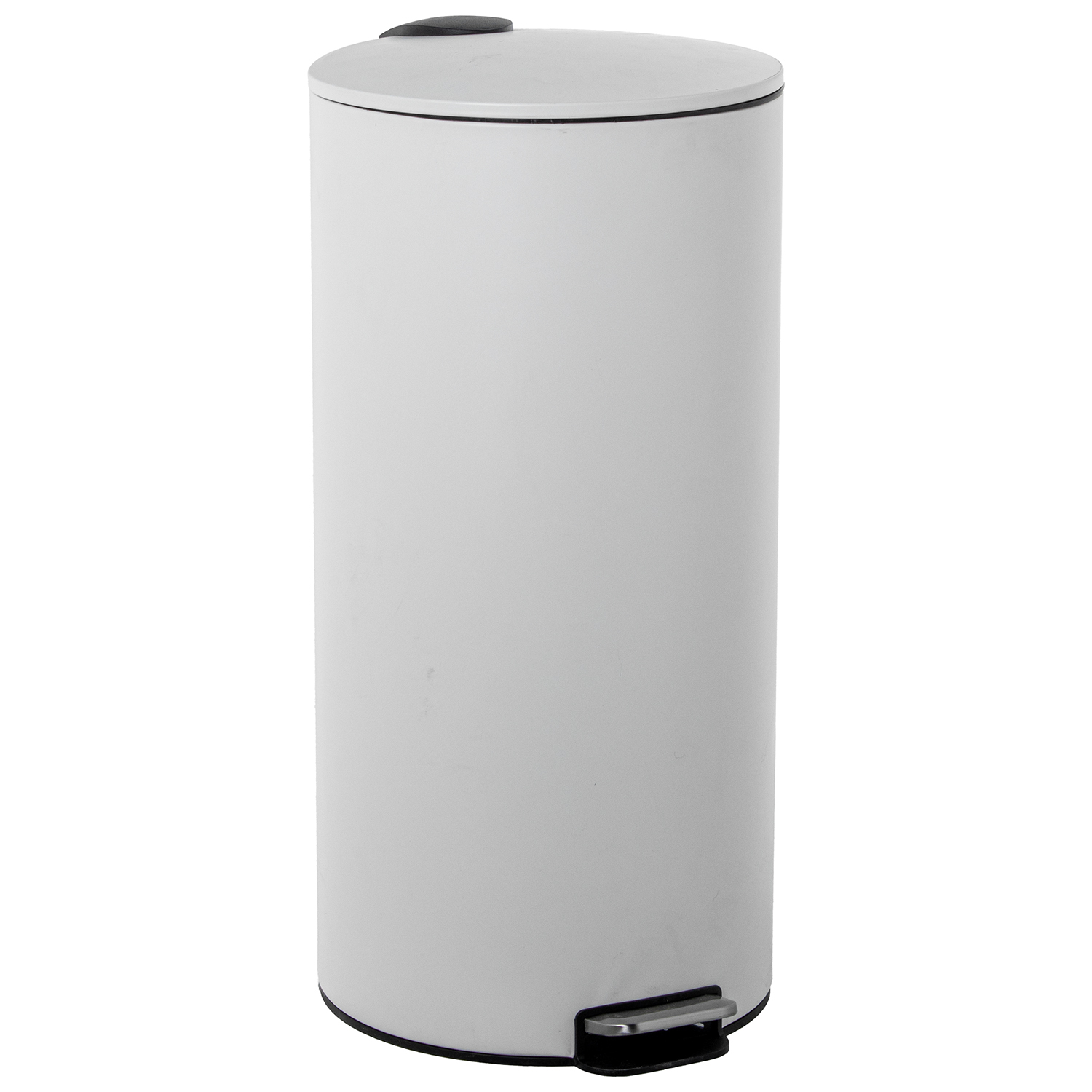 Papelera acero inoxidable 27l. Con pedal blanca