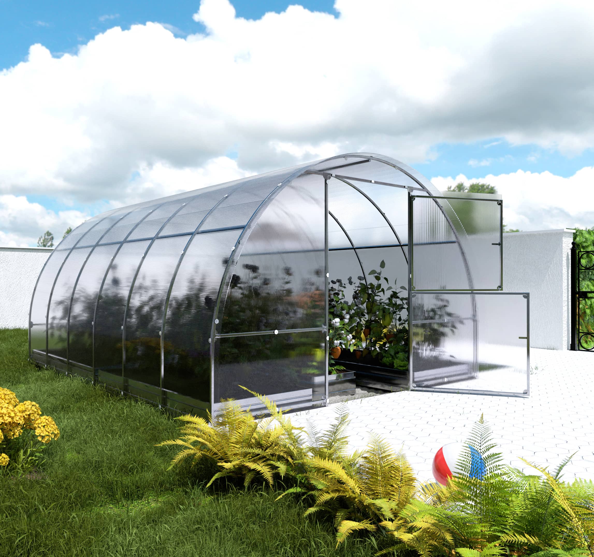 Invernadero de jardín easy 3 x 4 m (12 m²), policarbonato de 4mm