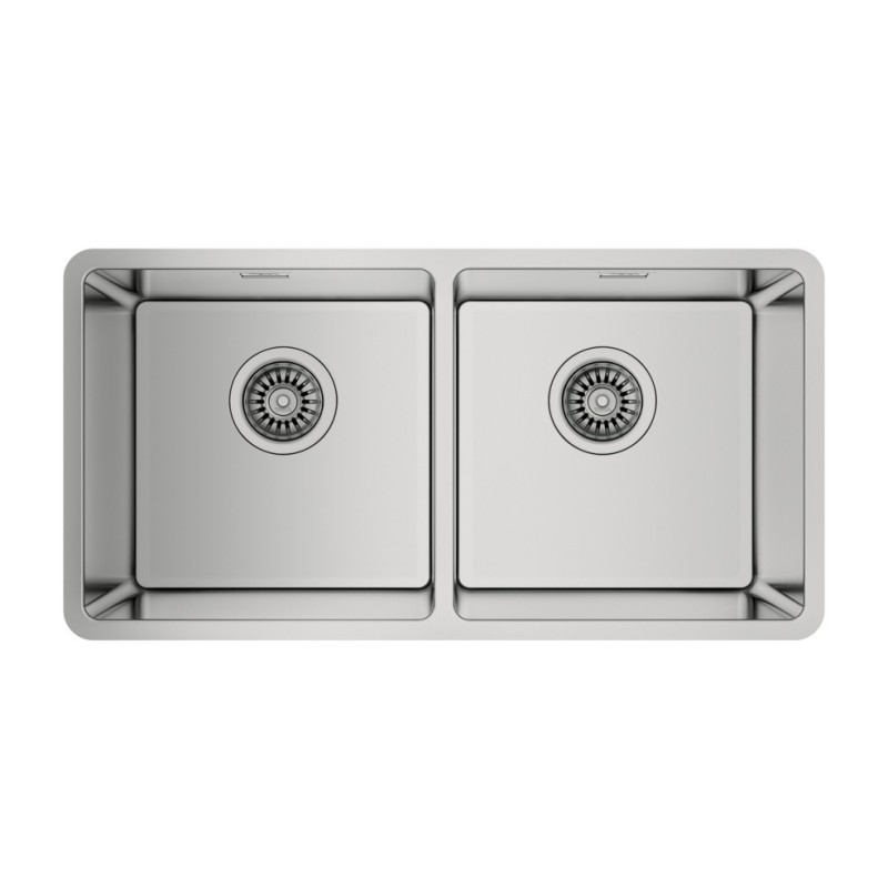 Fregadero teka be linea rs15 2c 860 3½ c inox 2 cubetas 200 mm