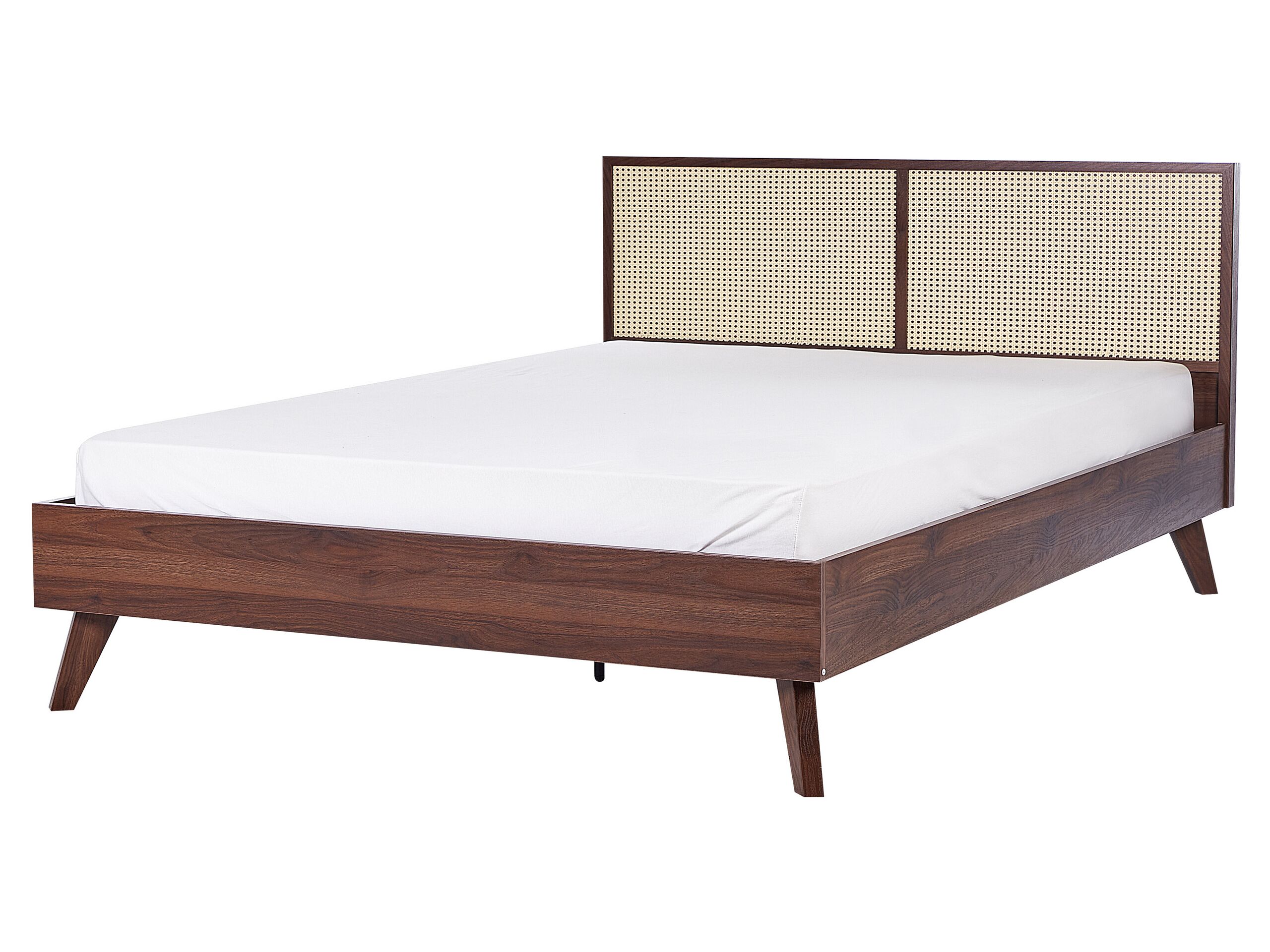 Cama ratán monpazier 160 x 200 cm marrón oscuro