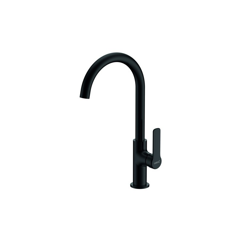 Grifo monomando cata cma bk caño alto acabado negro 360°