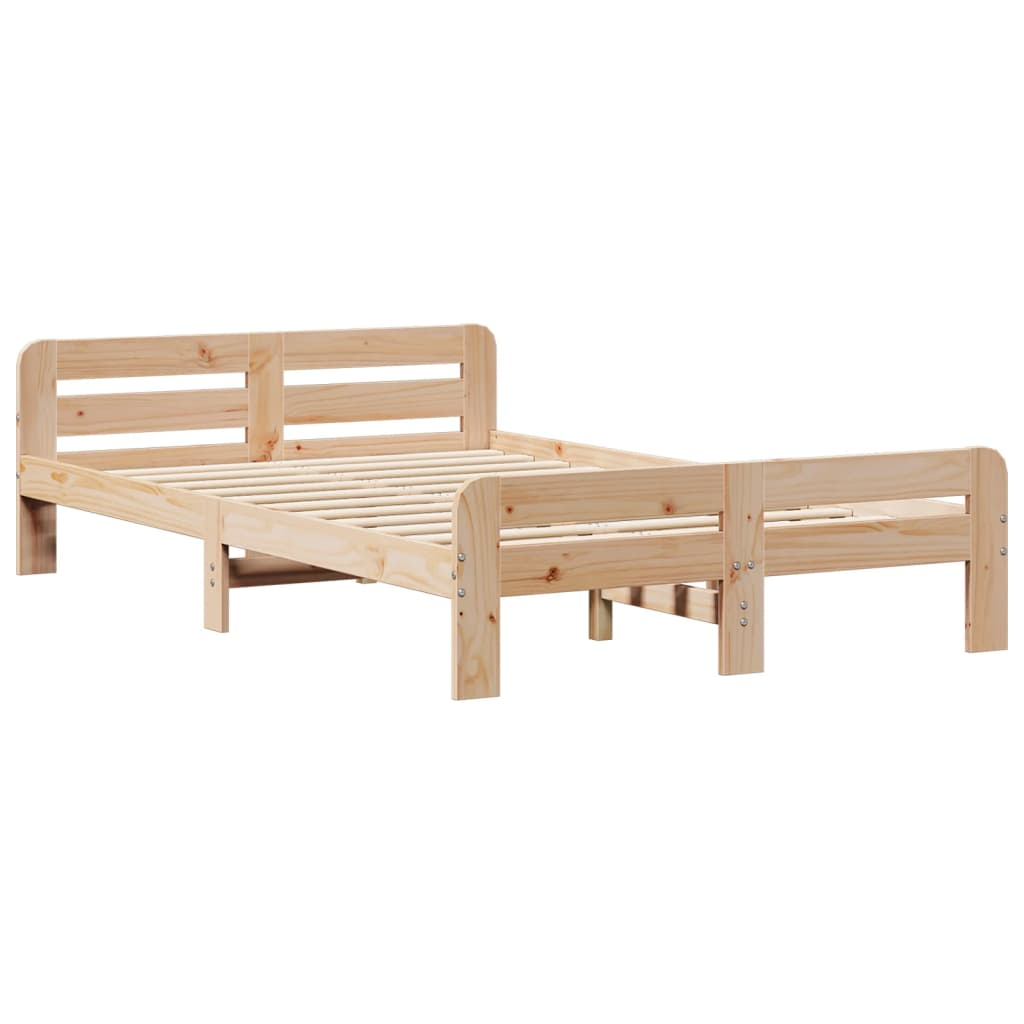 vidaXL estructura de cama sin colchón madera maciza de pino 120x190 cm