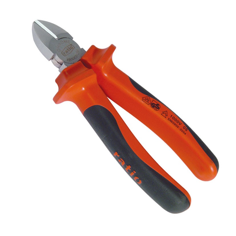 Alicate aislado corte diagonal 160mm mango aislado 1000v.