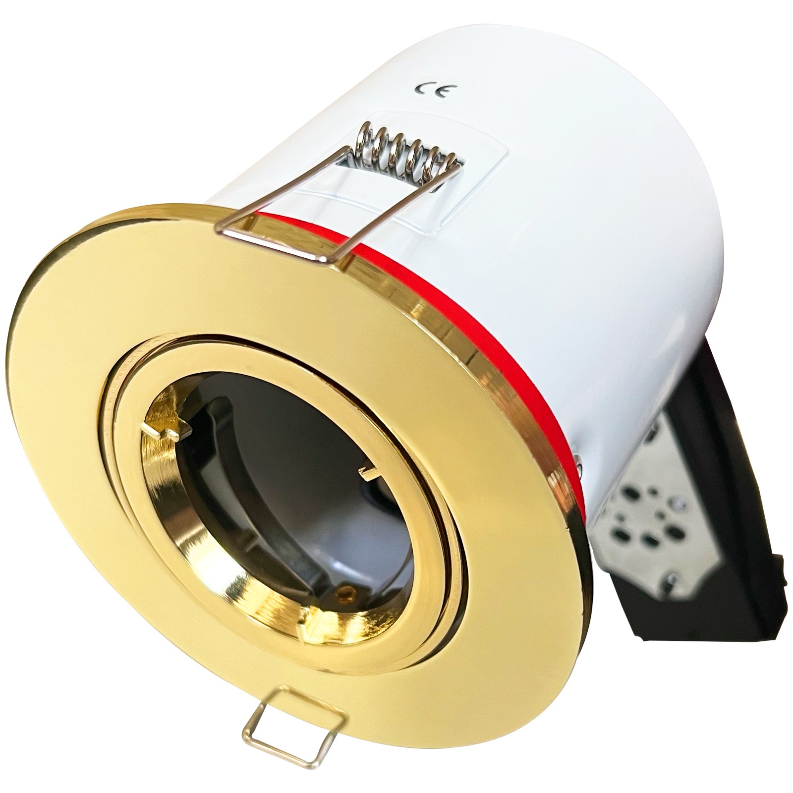 Foco bbc ip20 dorado con portalámparas gu10