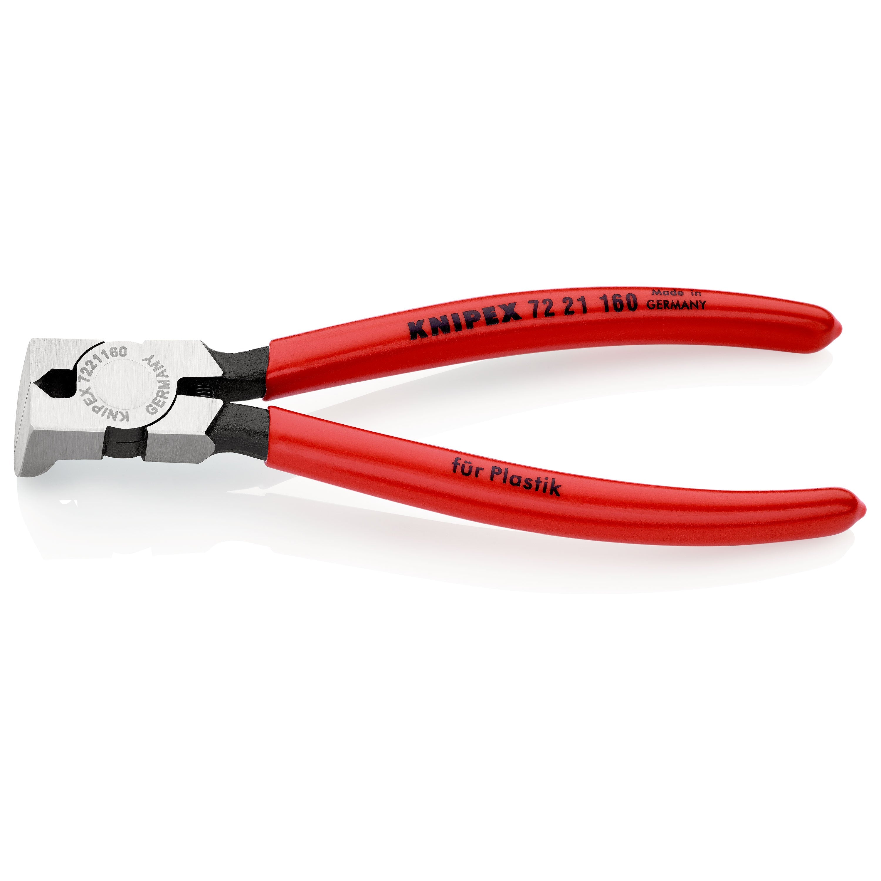 Alicate de corte diagonal para plástico 160 mm con mangos pvc y boca en áng