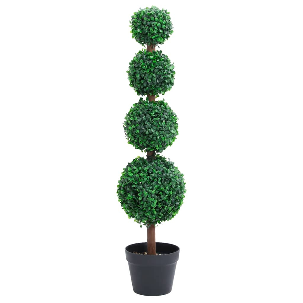 vidaXL planta de boj artificial forma de bola con maceta verde 90 cm