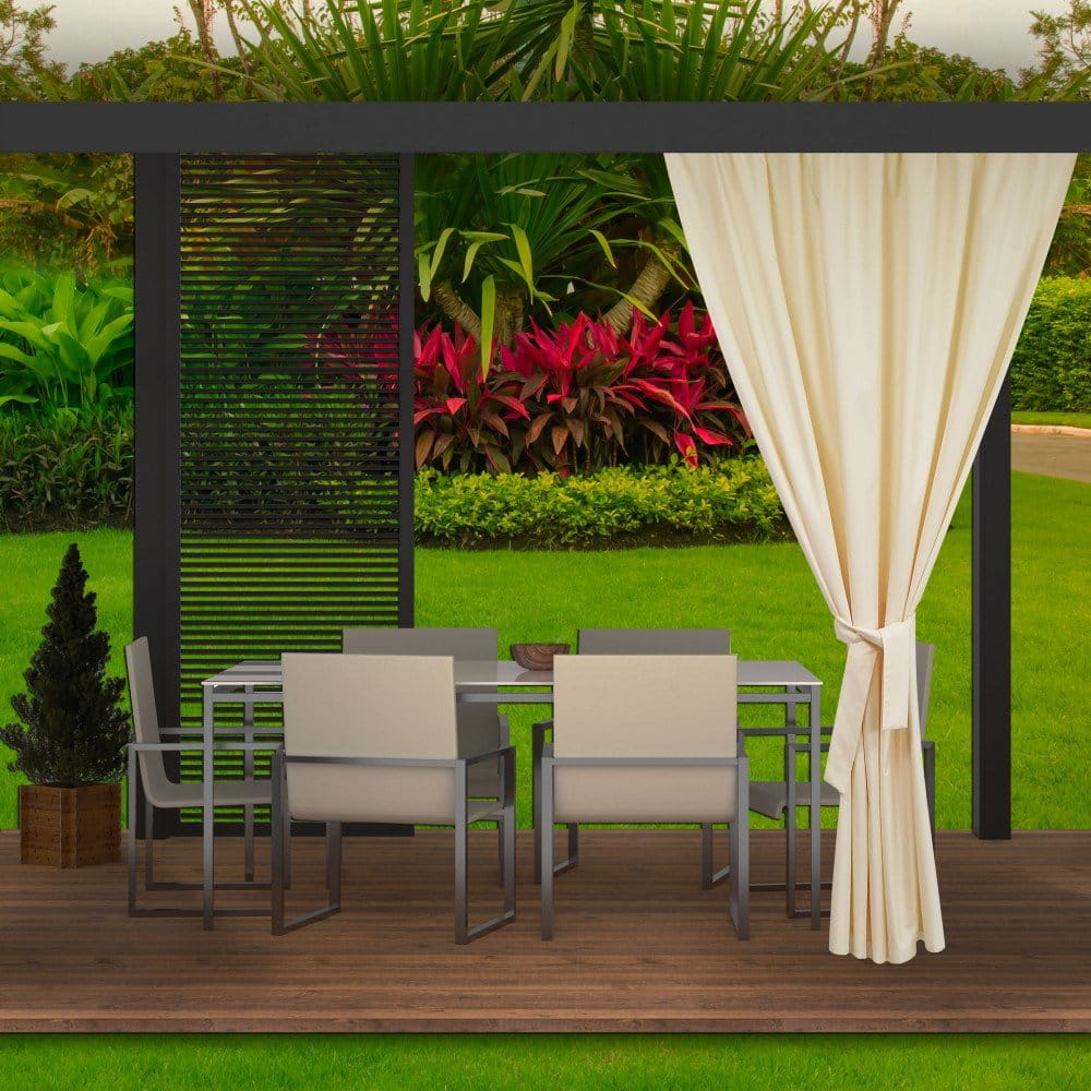 Cortinas para exterior, cortinas para balcones 1x155x240cm beige