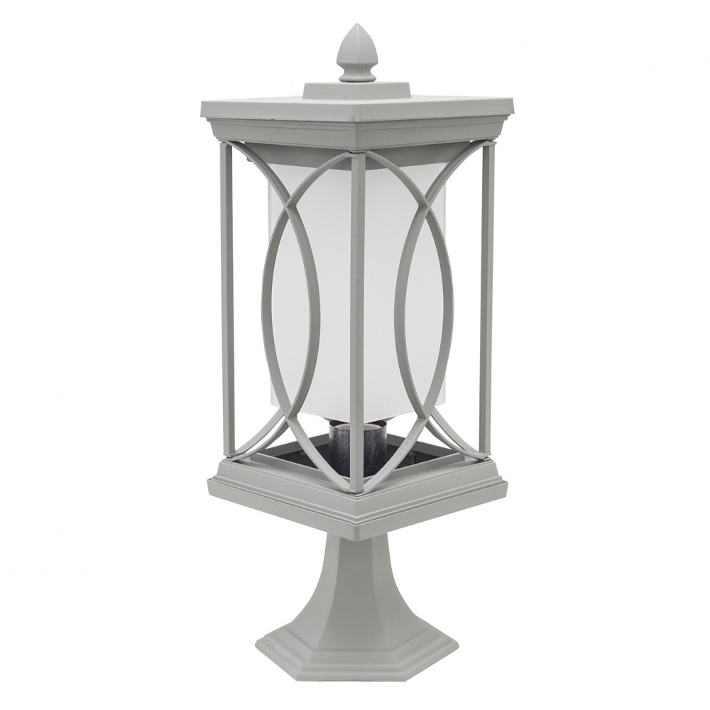 Garden street light 1xe27 metal / crystal silver