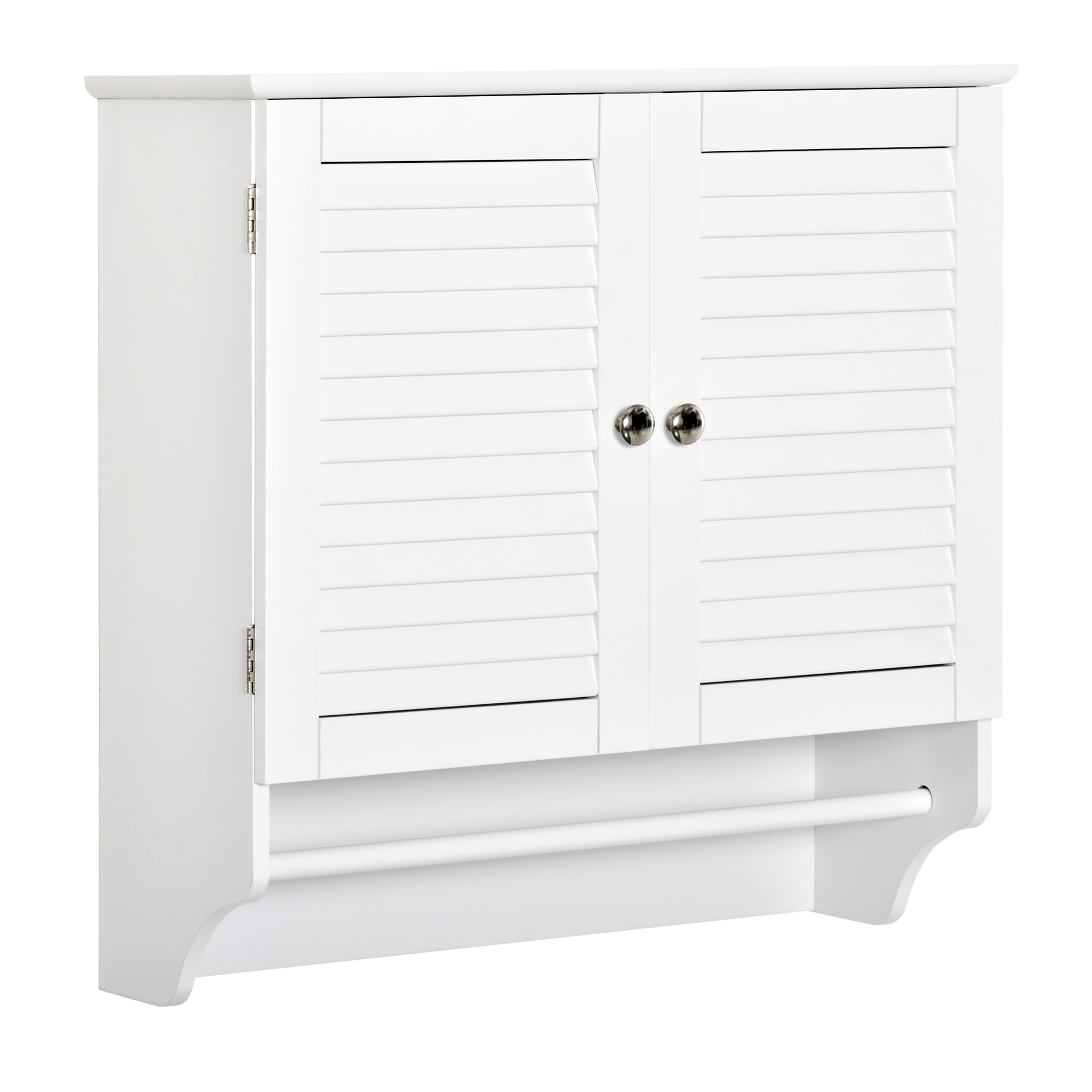 Armario baño de pared 60x23x60 cm mdf color blanco kleankin, hogar - baño