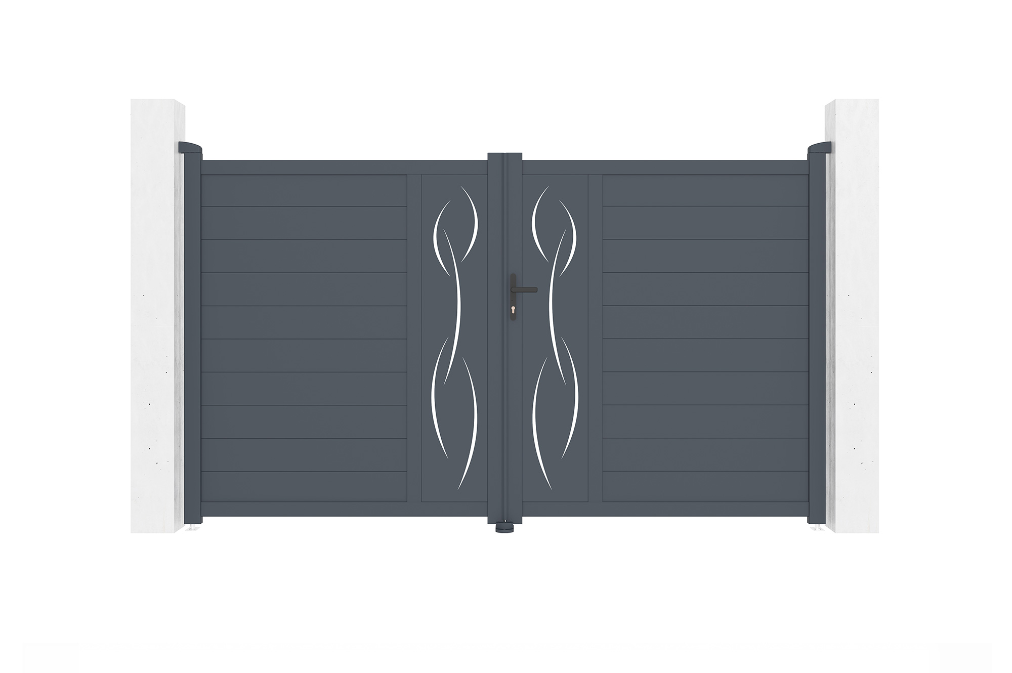 Puerta batiente de aluminio life 3m h.180cm