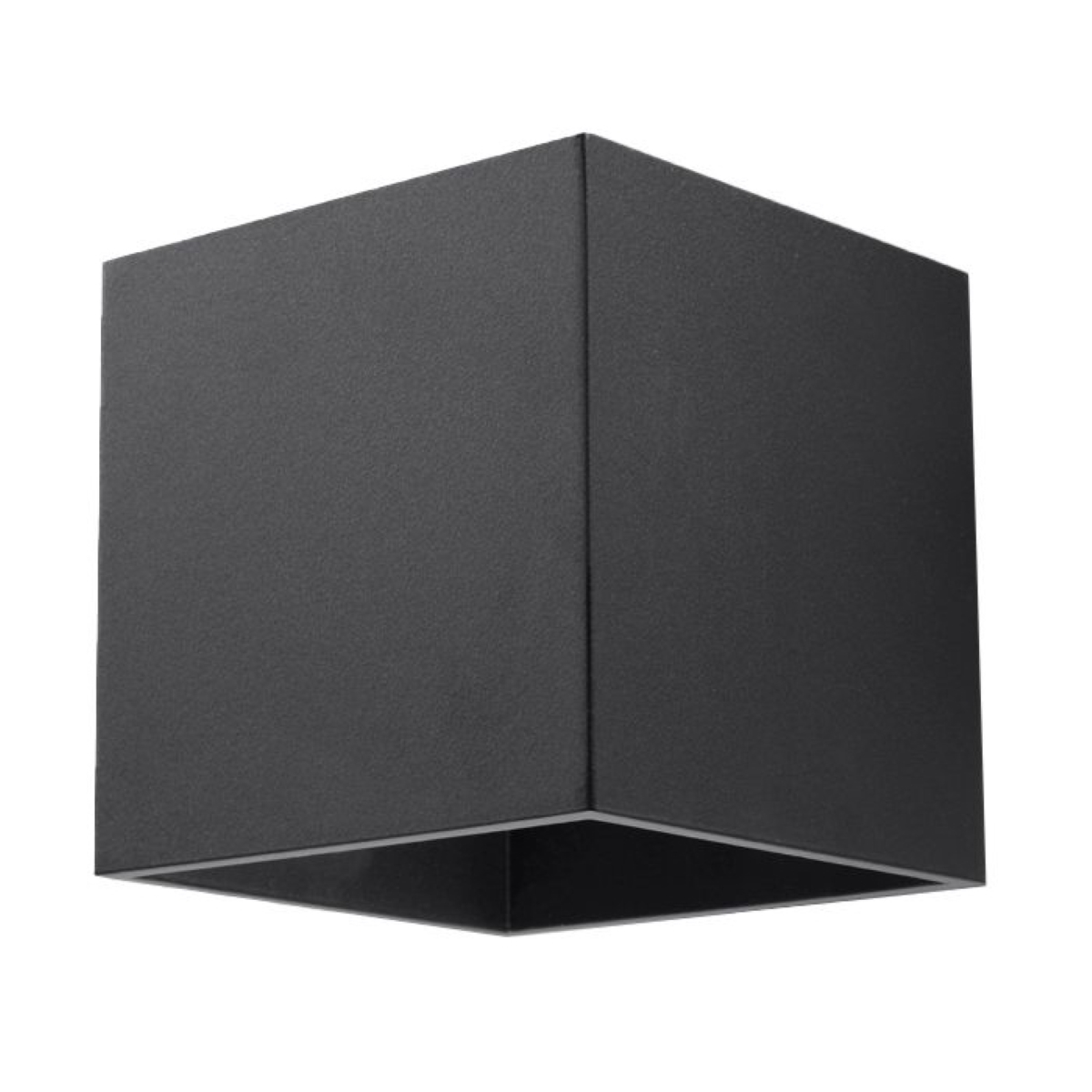 Lámpara de pared quad 1 negro aluminio 10x10x12cm