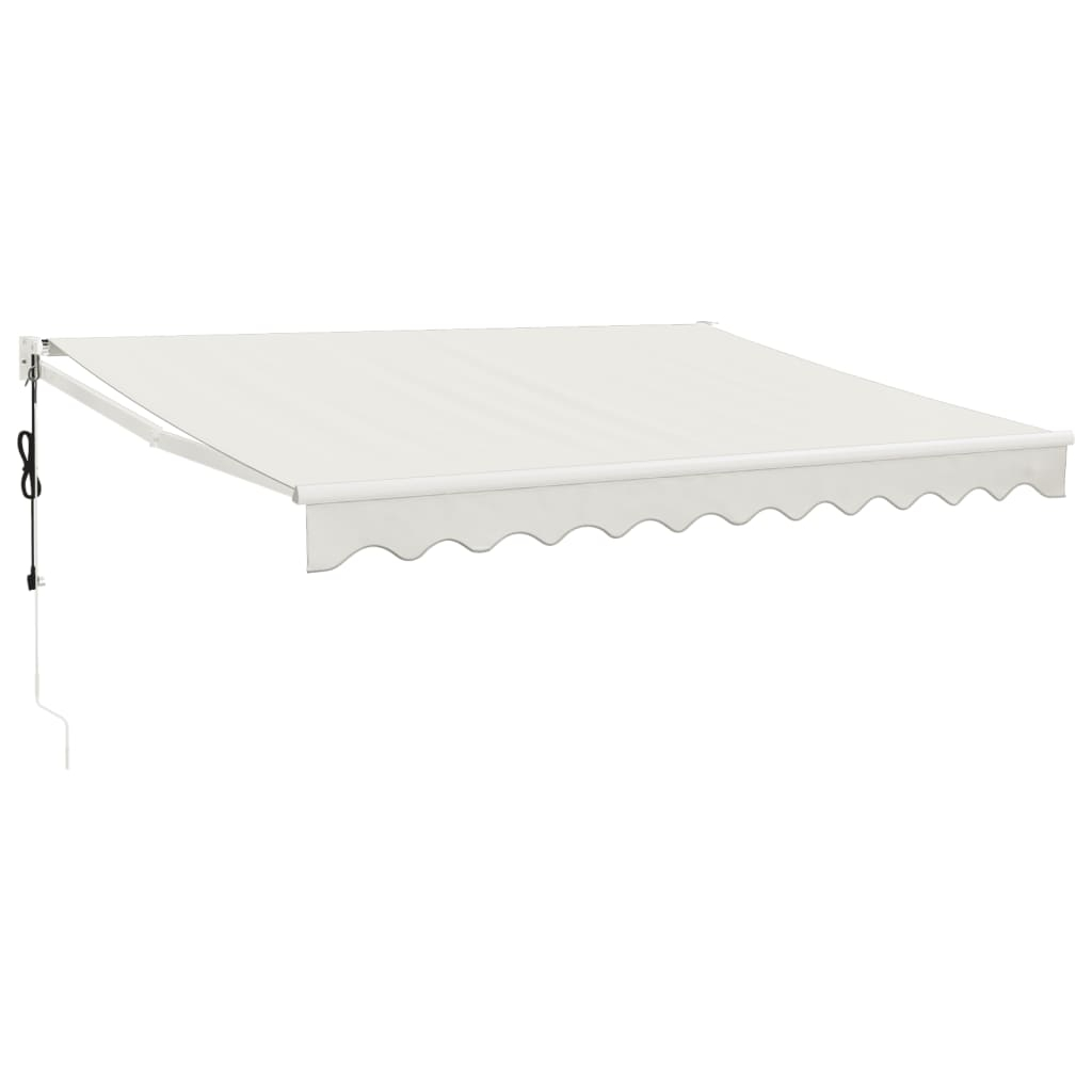 vidaXL toldo retráctil automático color crema 3,5x2,5 m