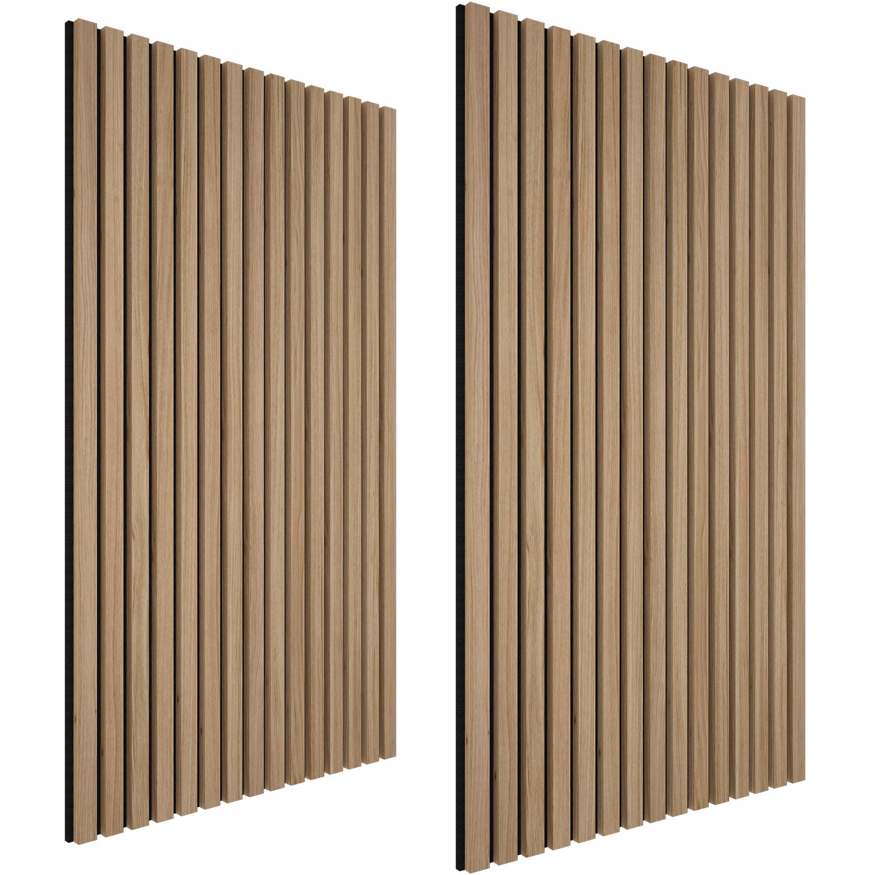 Tectake 2 paneles de pared aspecto de madera, 120 x 60 x 2,1 cm roble
