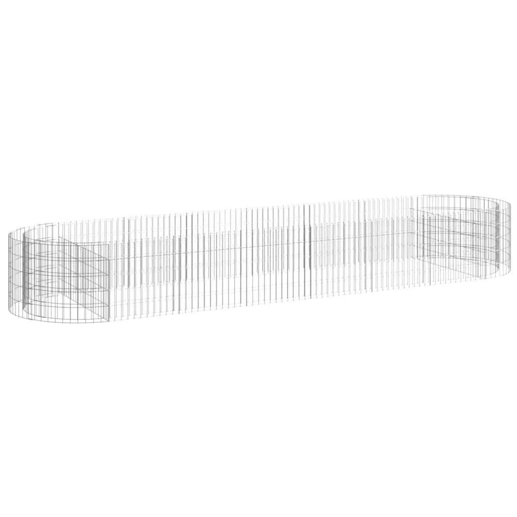 vidaXL arriate de gaviones de hierro galvanizado 400x100x50 cm