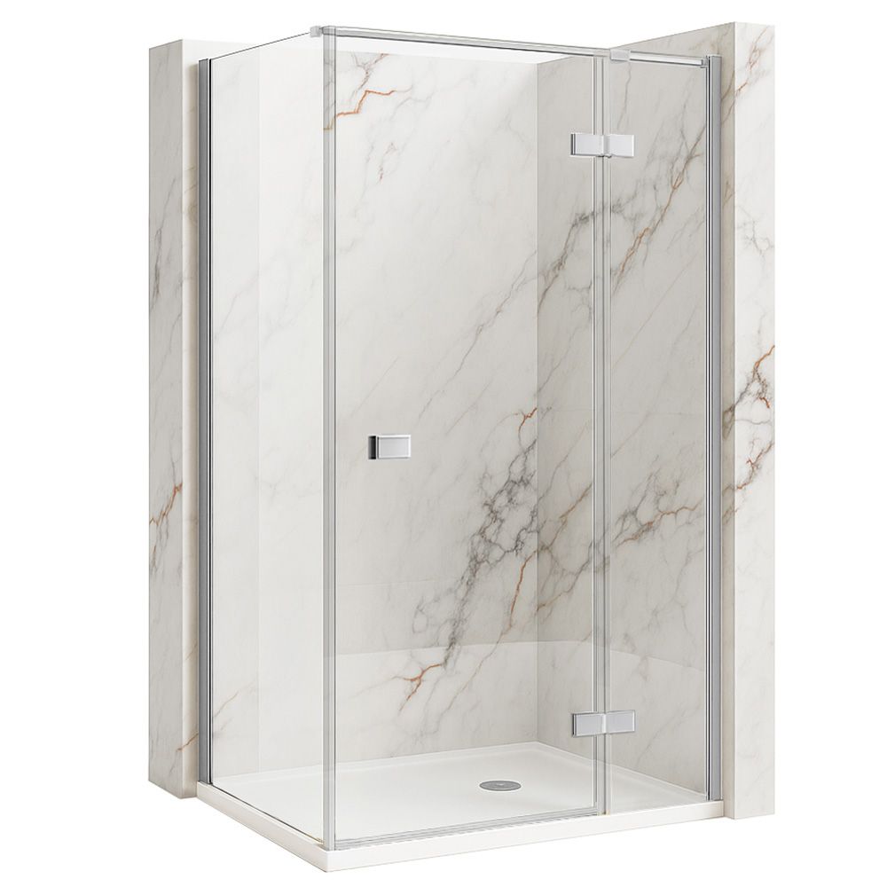 Rea cabina de ducha atlas 100x90 chrome izquierda, 100x90x200 cm