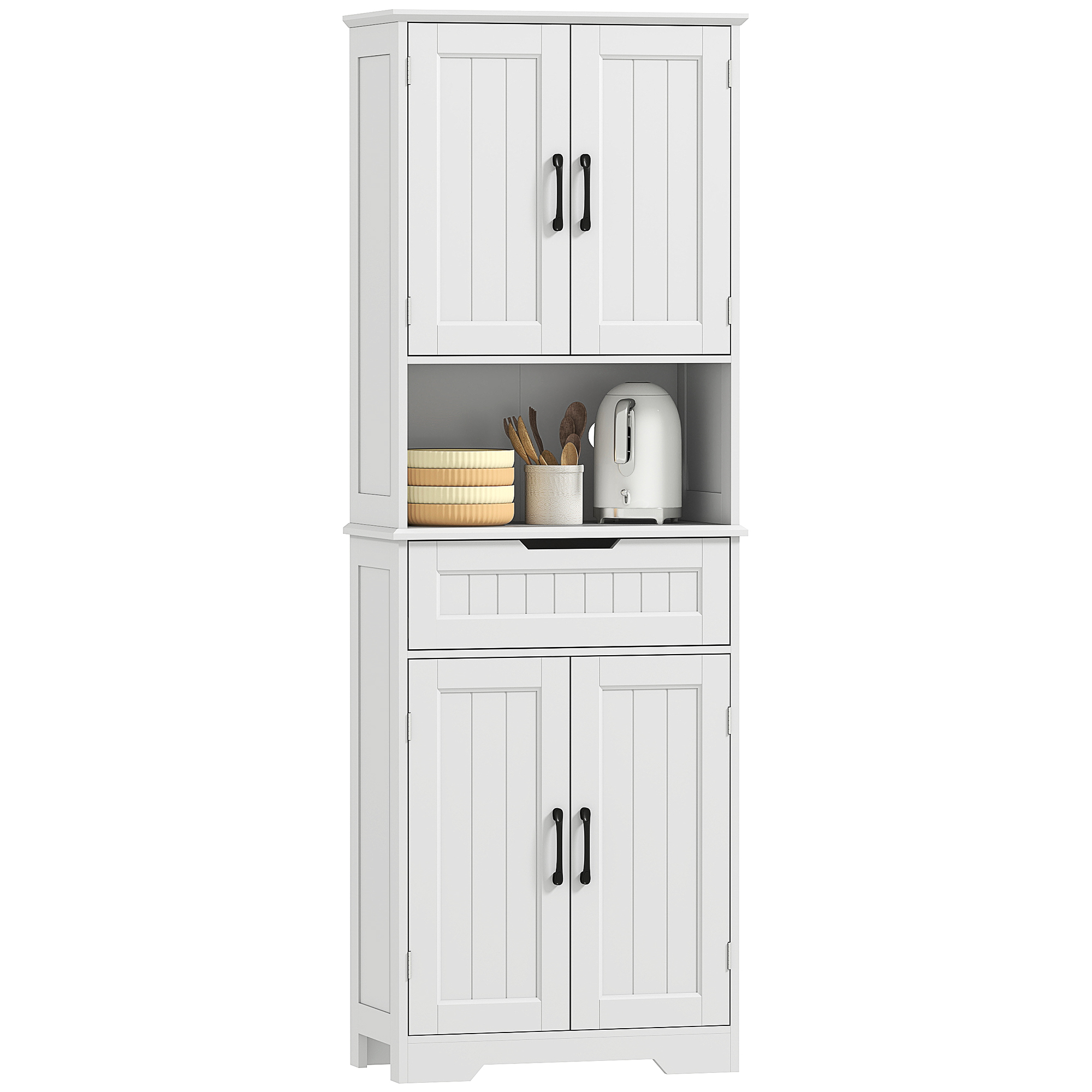 Aparador en mdf blanco 60x30x172 cm