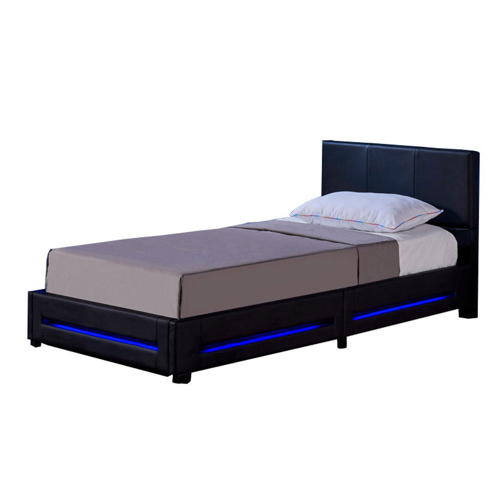 Cama LED astro - 180 x 200 cm gris oscuro