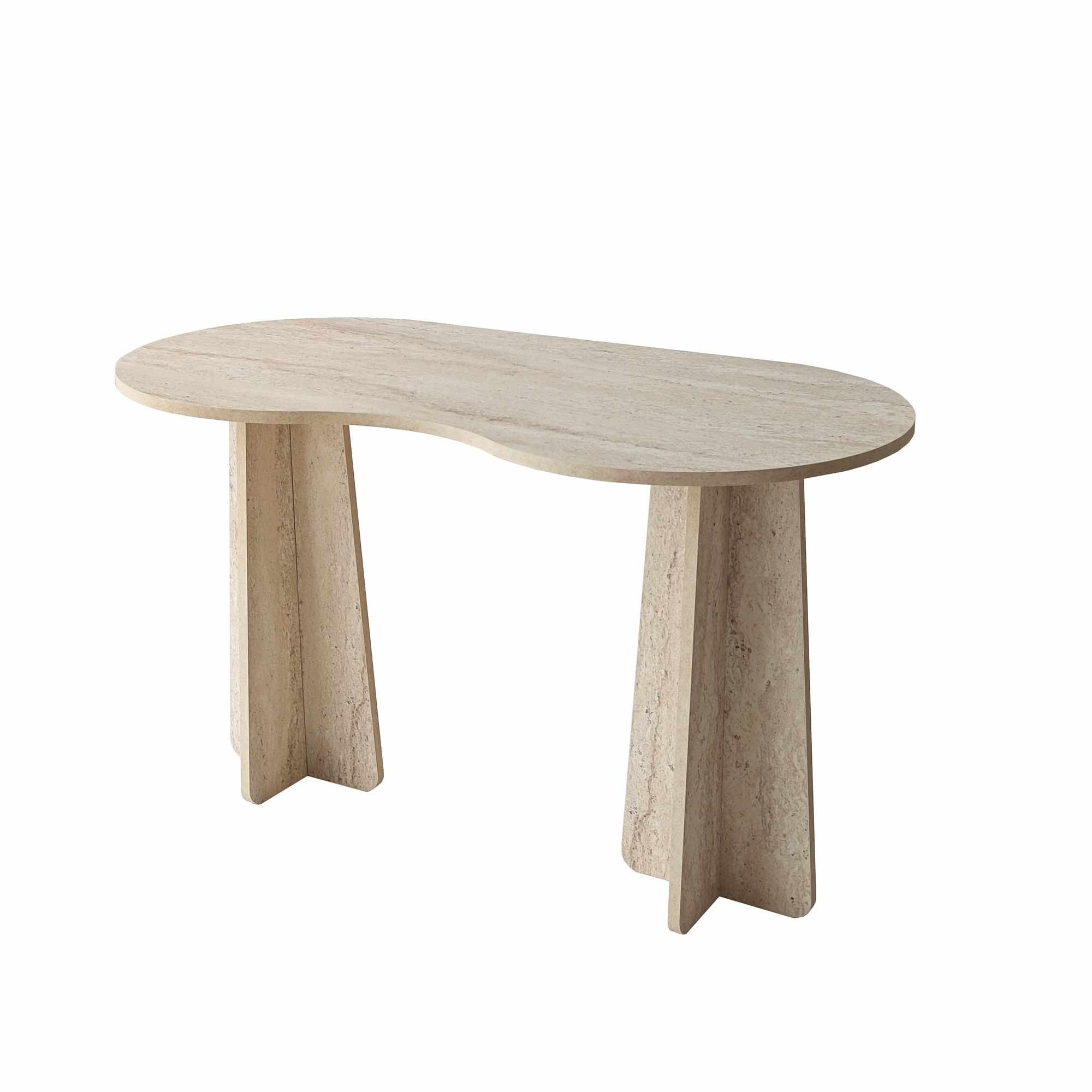 Escritorio de madera <<infini>> 120 x 60 x 75 cm - travertino