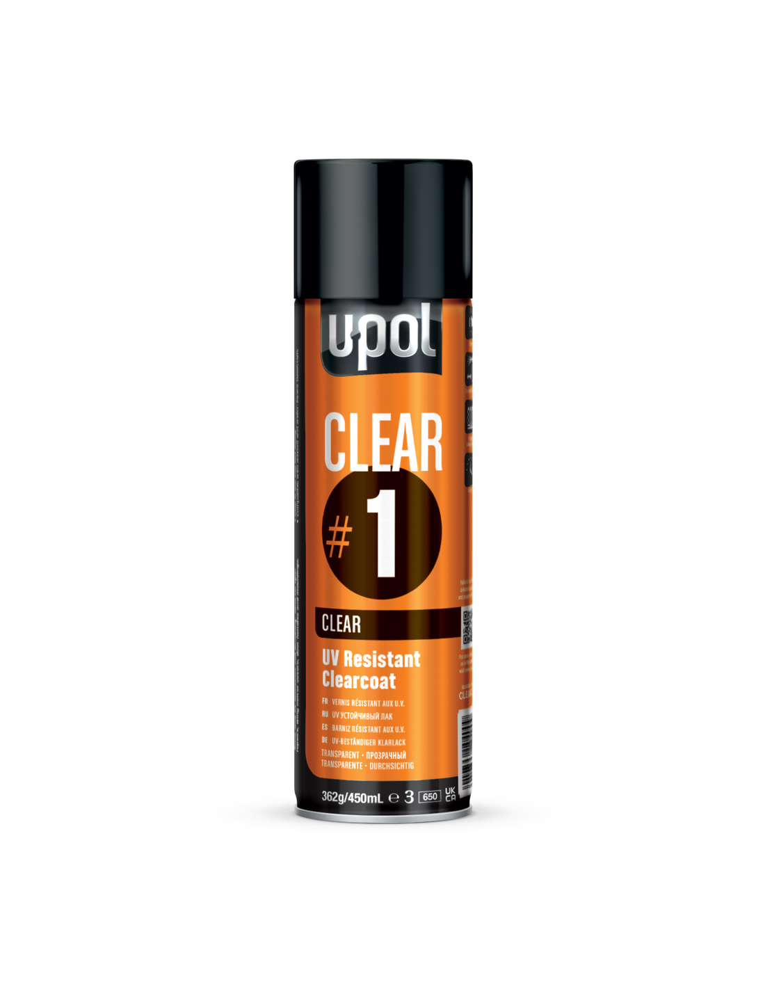 Spray barniz brillante uv alta resistencia clear 1 450 ml