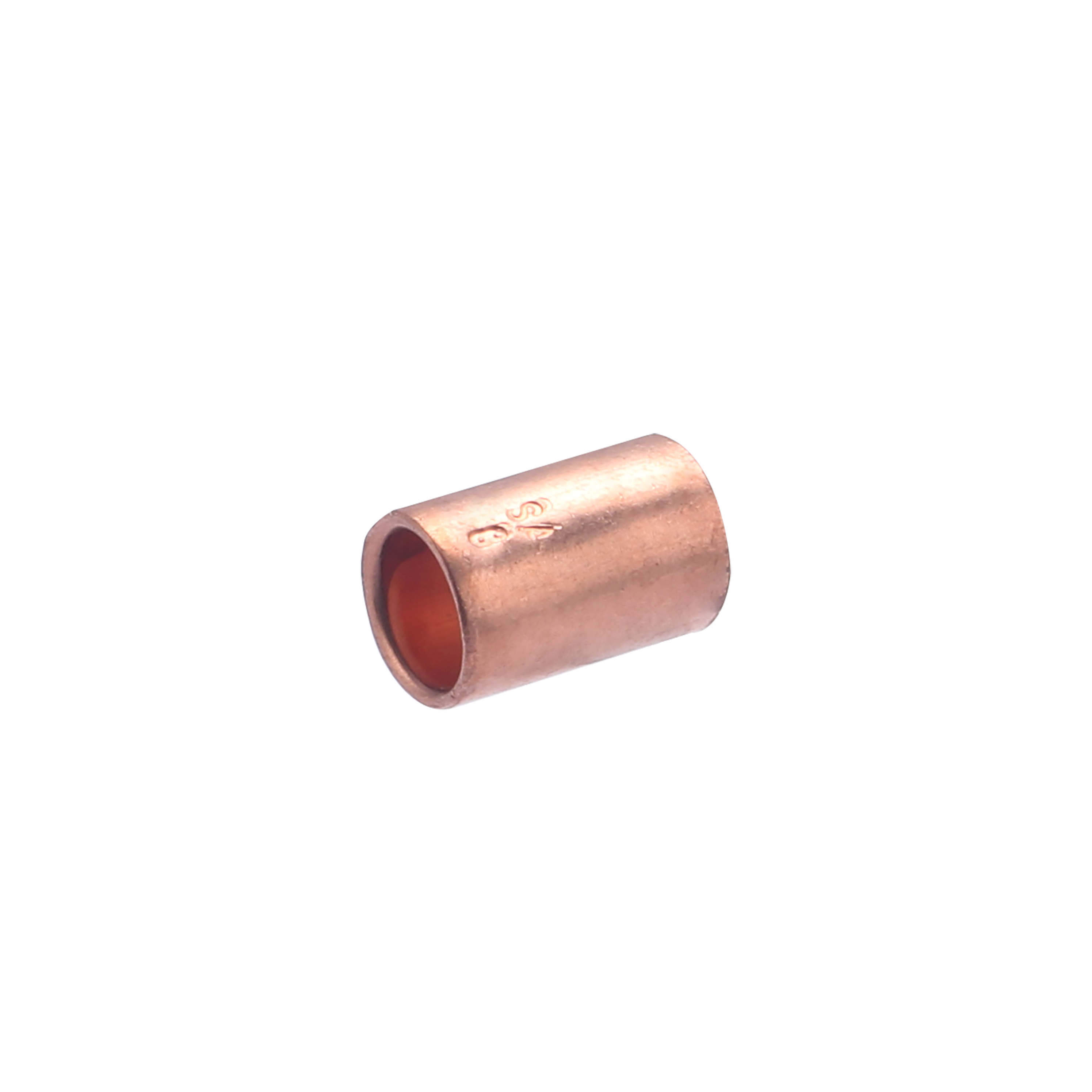 Conector de cobre para soldar ø08 manguito igual .