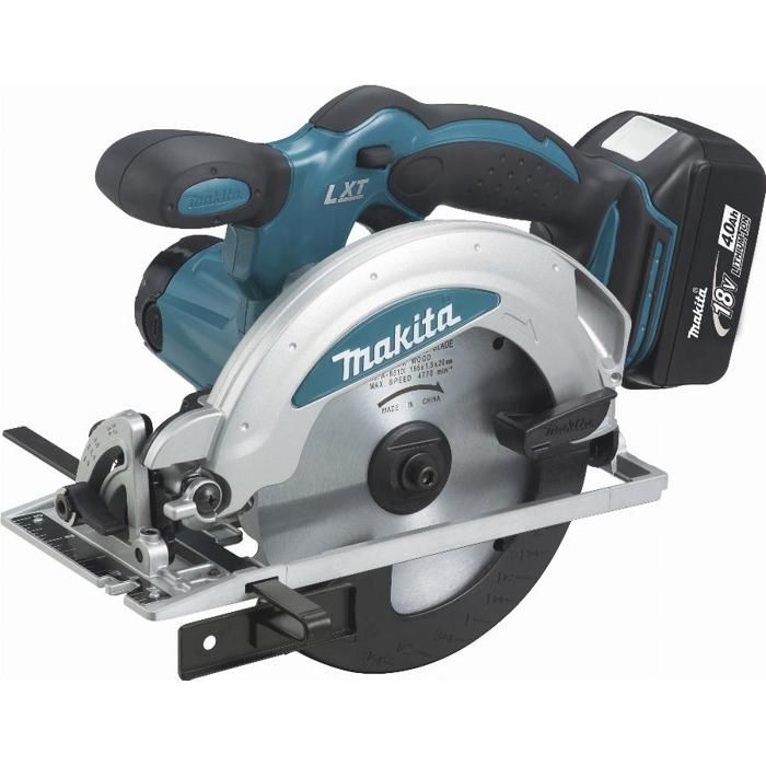Sierra circular 18 v li-ion 4 ah ø 165 mm Makita - 2 baterías, cargador, es