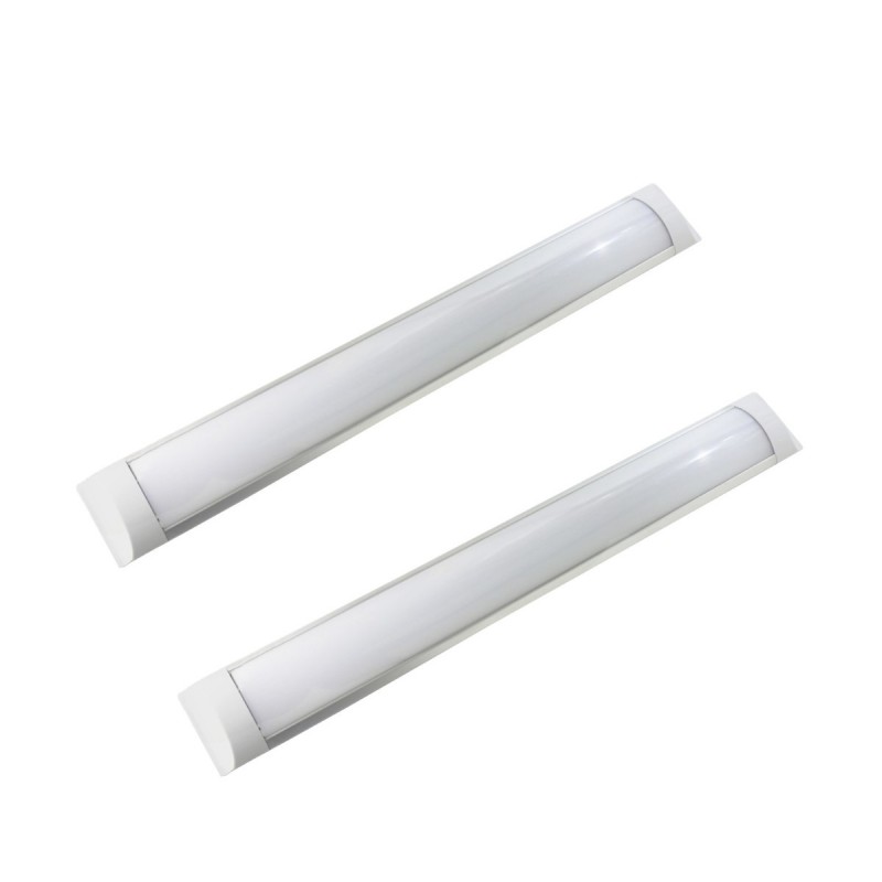 2x regletas LED slim 900mm 27w, blanco frío 6000k