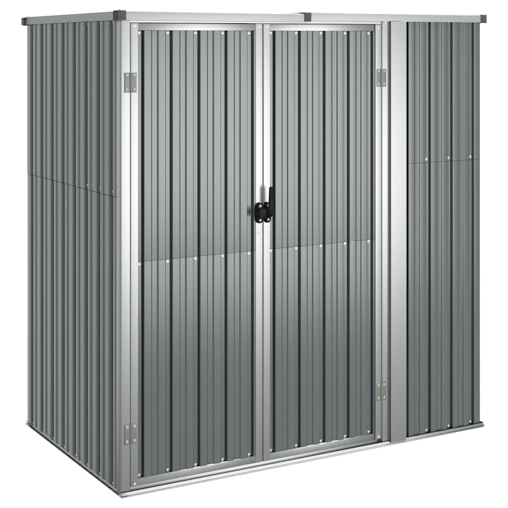 vidaXL cobertizo herramientas jardín acero galvanizado 161x89x161 cm