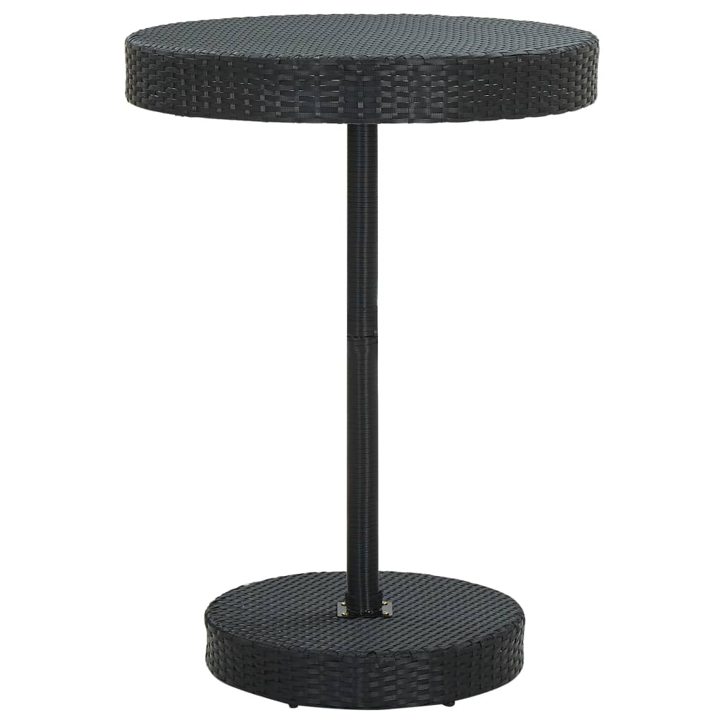 vidaXL mesa de jardín de ratán sintético negro 75,5x106 cm