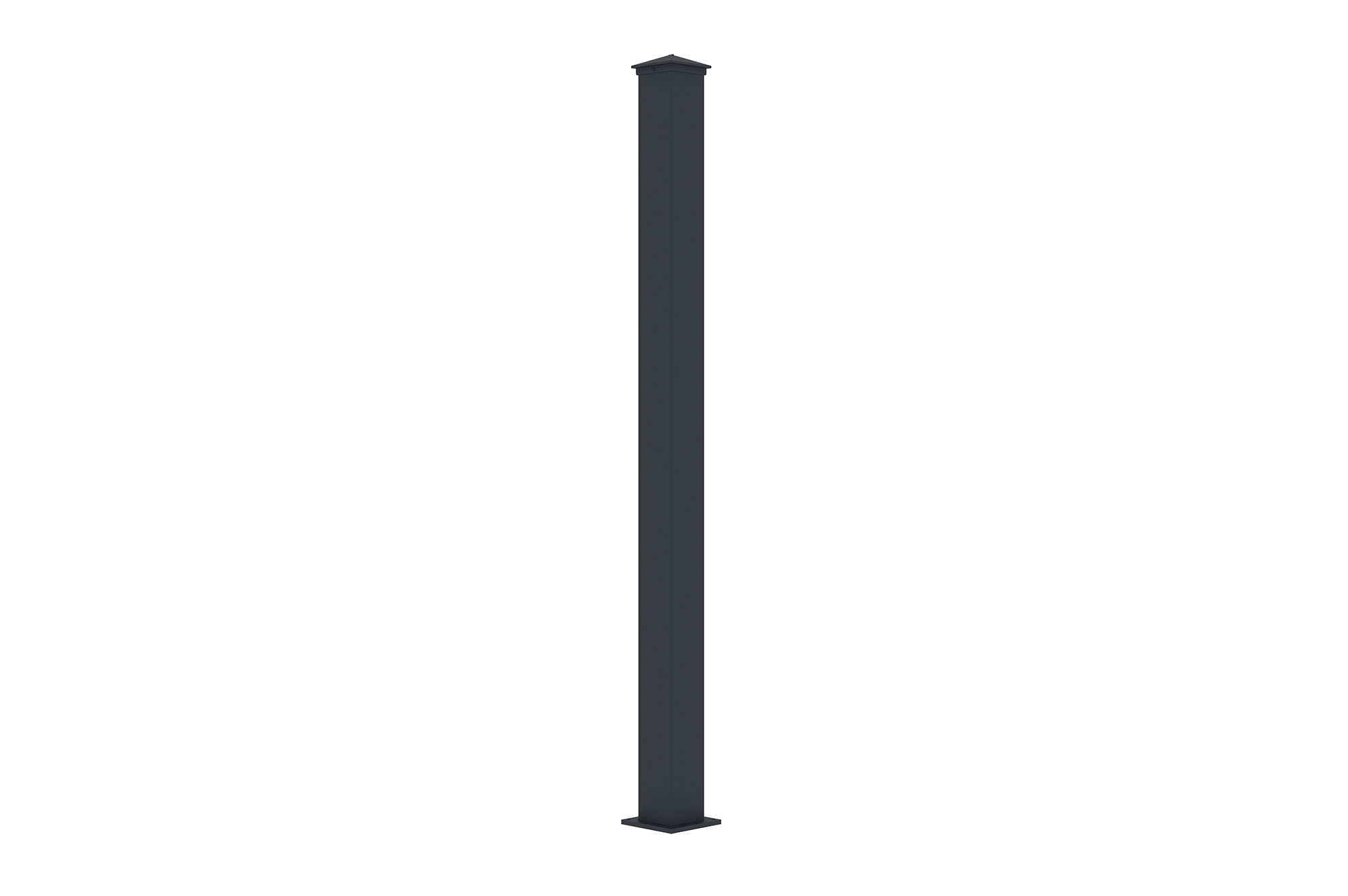 Juego de 2 postes eifel 10x10 en aluminio a.166cm - gris antracita