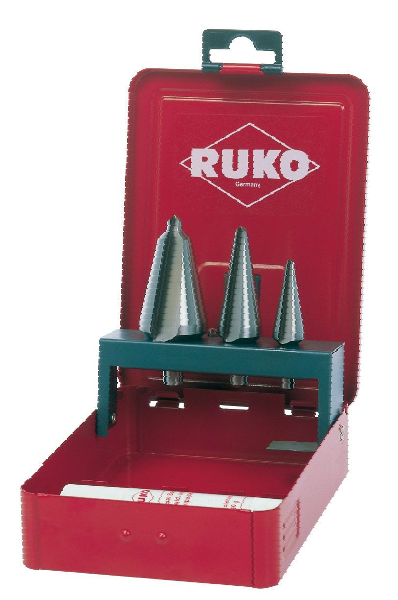 Ruko-101020e-juego 3 brocas cónicas hss-e co 5 + pasta de corte 30 g