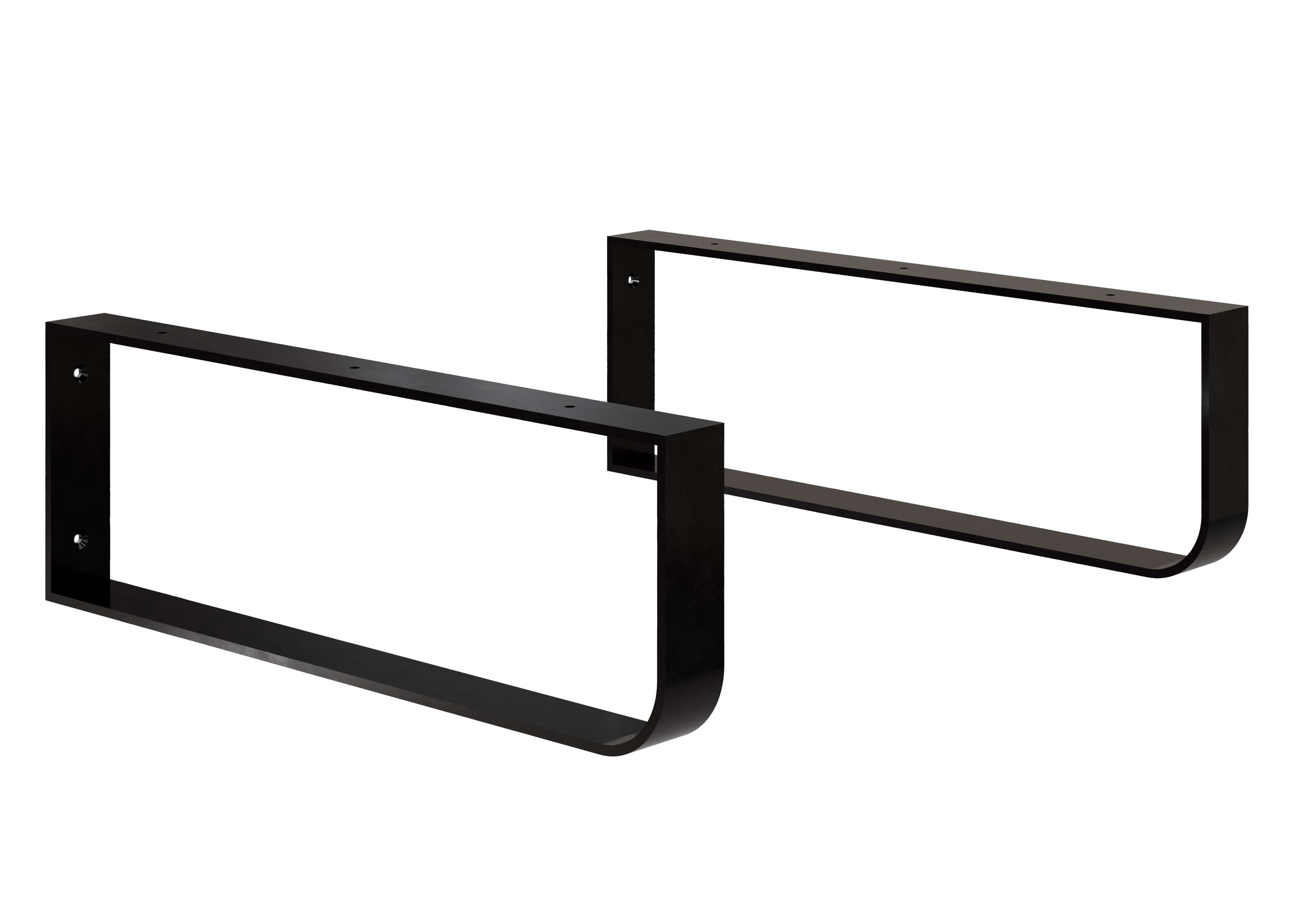 Pack 2 soportes toallero para encimera lavabo - negro mate
