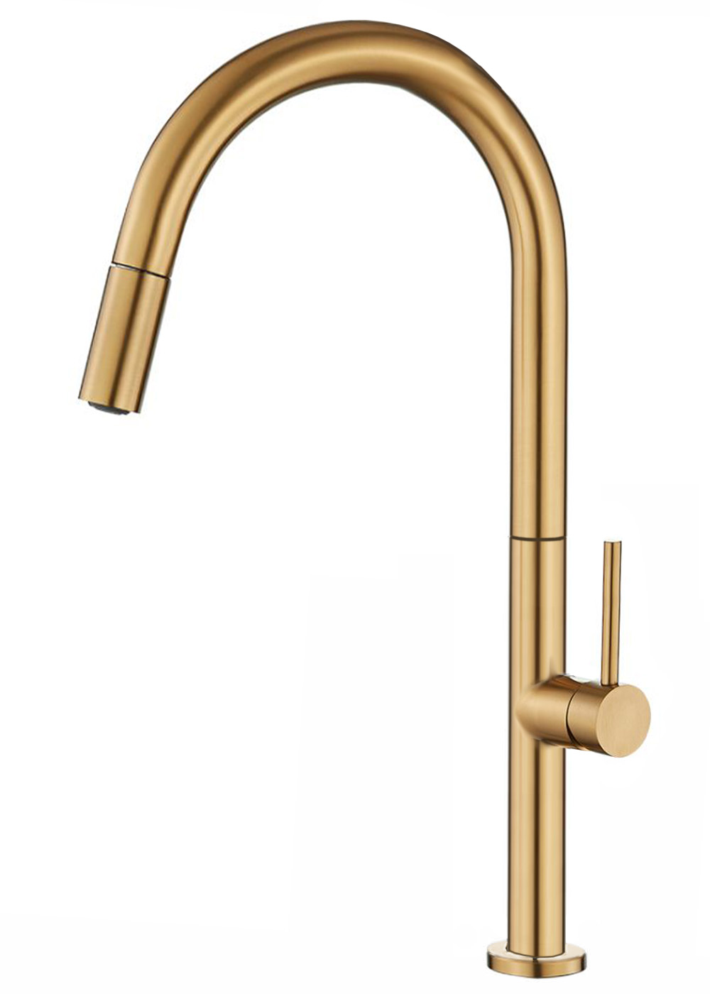 Valaz grifo cocina alto extraíble monomando dorado cepillado