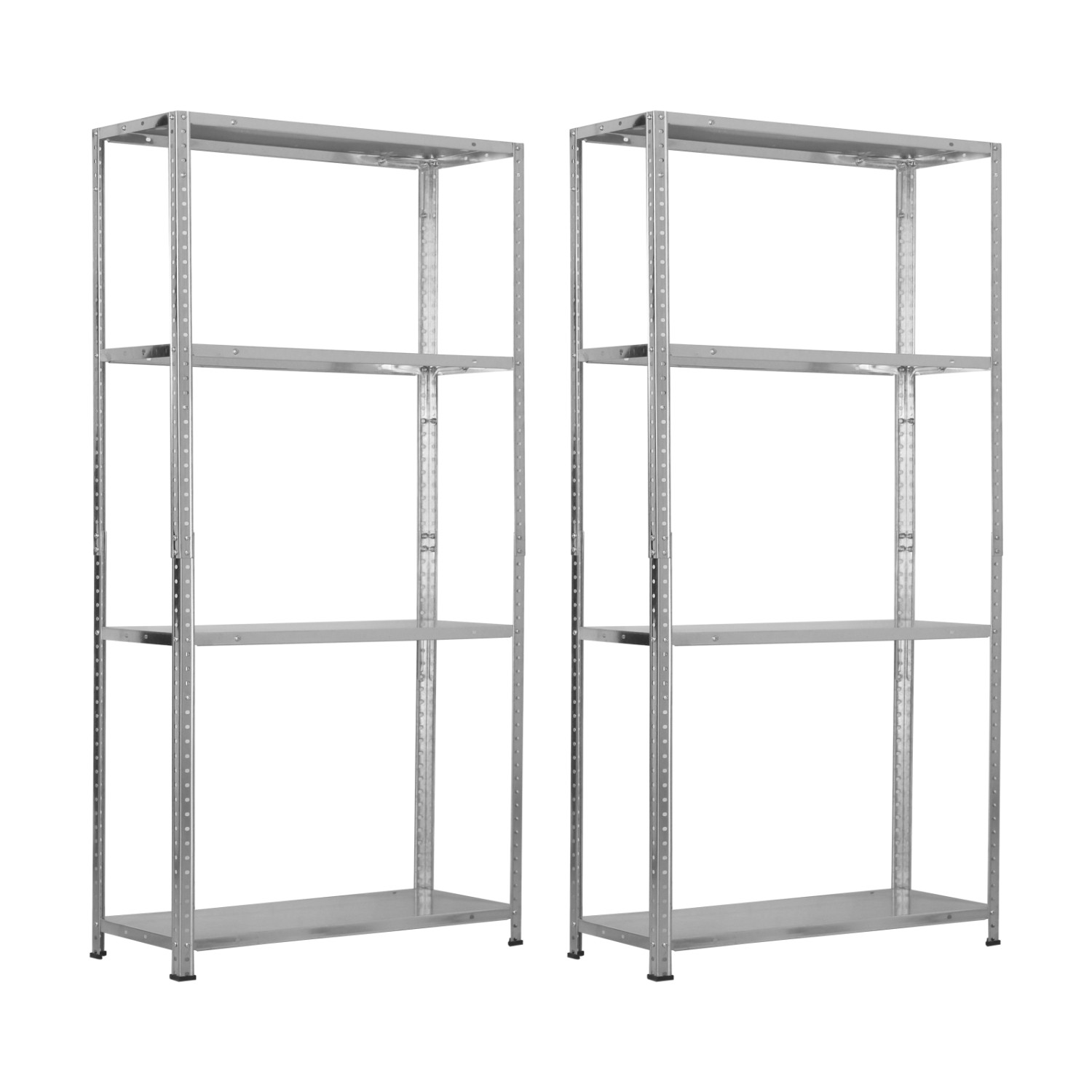 Pack 2 estanterías modulares metálicas steelsmart con 4 baldas