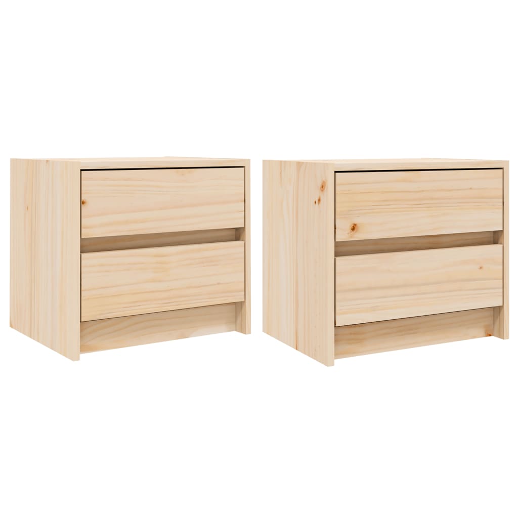 Casa lúmina - set de 2 mesita de noche madera madeira 40 x 31 x 35,5 cm