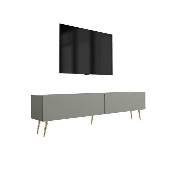 Mueble tv moderno - aloe verde - paneles 16 mm - 170x32x52 cm