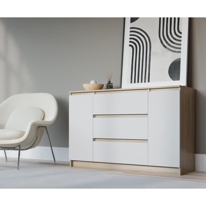 Cómoda - 2 puertas 3 cajones - 120 cm