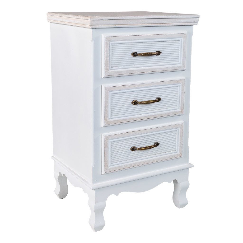 Mesita de madera blanca 41x33,5x68