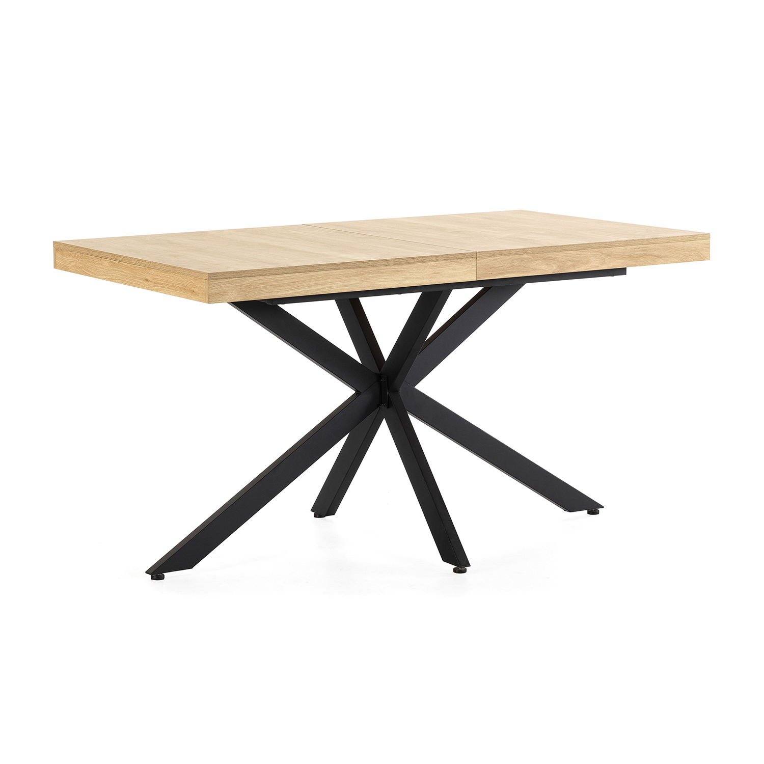 Mesa de comedor extensible genova color roble, 140-180 cm