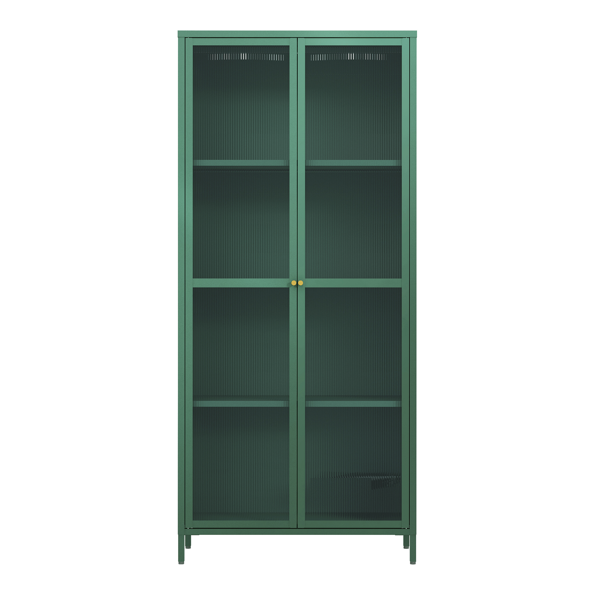 Vitrina säkylä con puerta de cristal 3 estantes 180x80x35 cm verde abeto