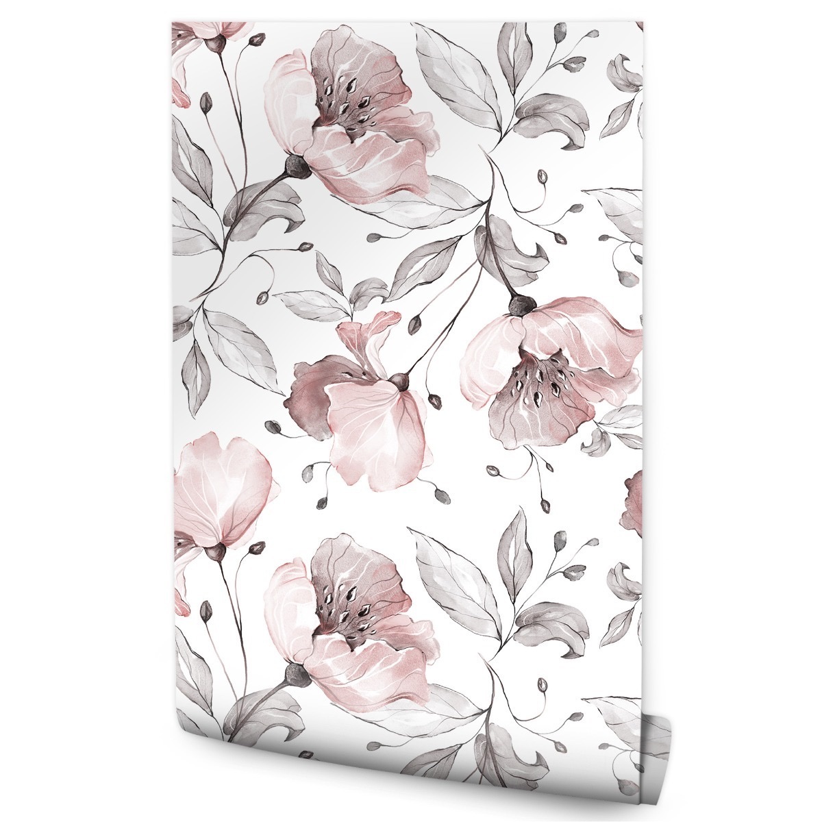 Papel Pintado Flores Silvestres Amapolas Naturaleza Para Salón 53cm x 10m