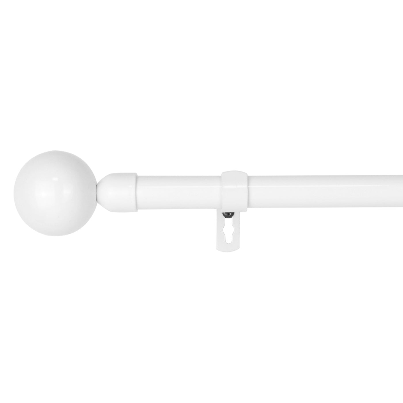Barra de forja universal extensible y decorativa (blanco, 70-120cm bola)