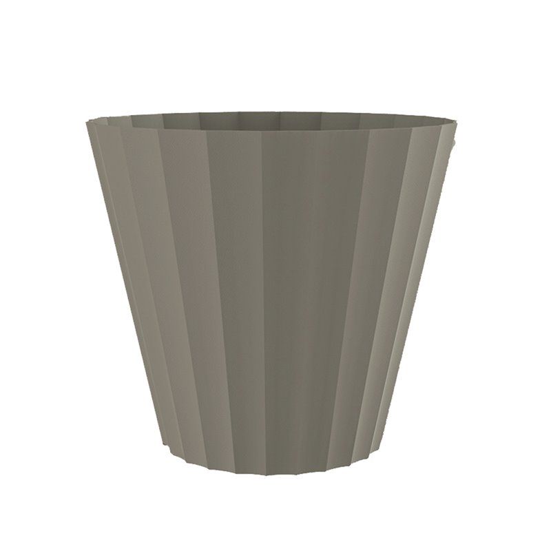 Maceta de inyección doric color taupe ø26x23cm