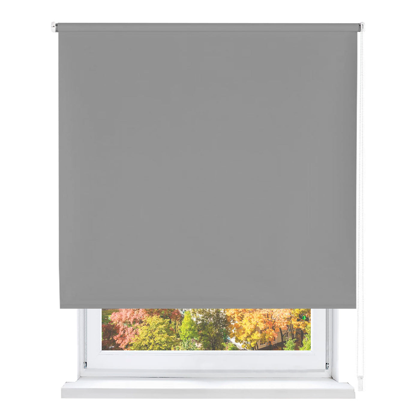 Home mercury- estor enrollable opaco, blackout (gris, 150x180cm)
