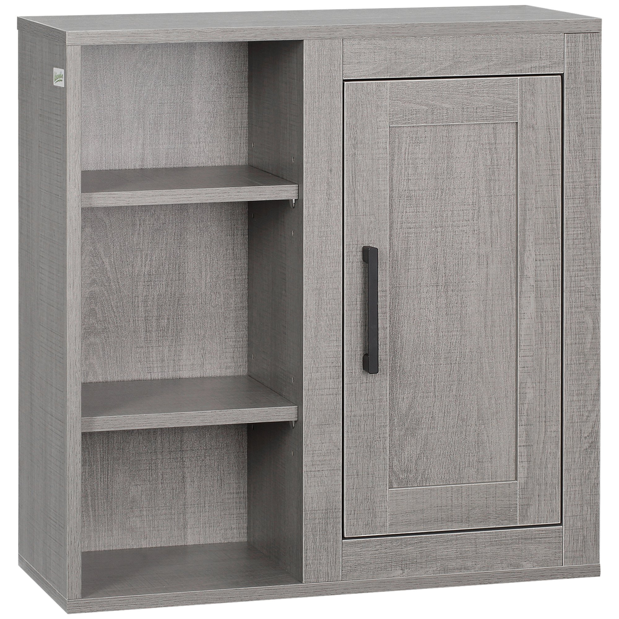 Armario de baño 48x20x50 cm color gris kleankin, hogar - baño