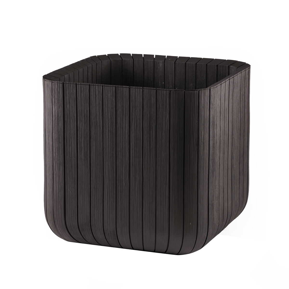 Keter set 2x macetero polyal wood planter 29,5x29,5x29,7 cm 21,5l marrón