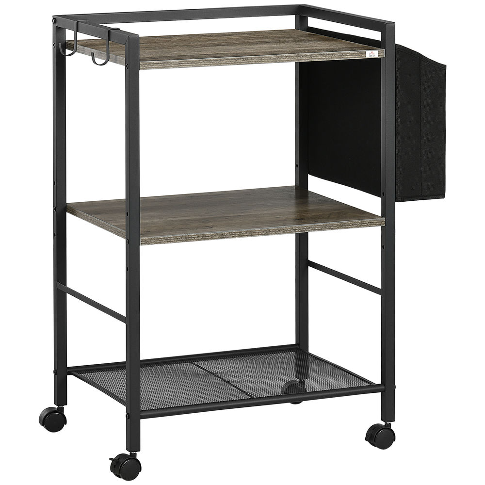 Carrito de cocina 66x40x80.5 cm color gris Homcom, hogar - cocina