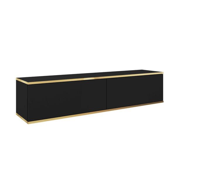 Mueble de tv, negro, 135 x 32 x 30 cm, pulsar para abrir