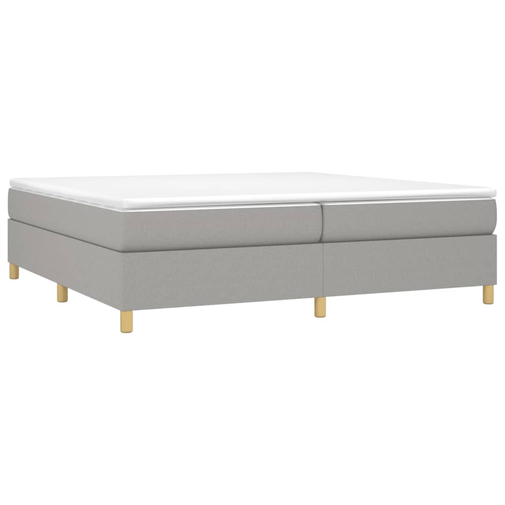 vidaXL estructura de cama con somier tela gris claro 200x200 cm