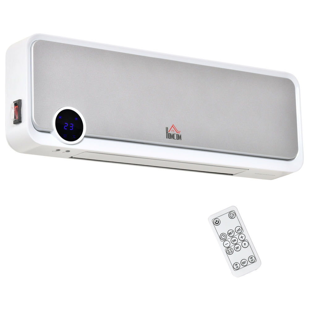 Calefactor cerámico de pared 56x11.7x18.5 cm pp, pa bicolor Homcom